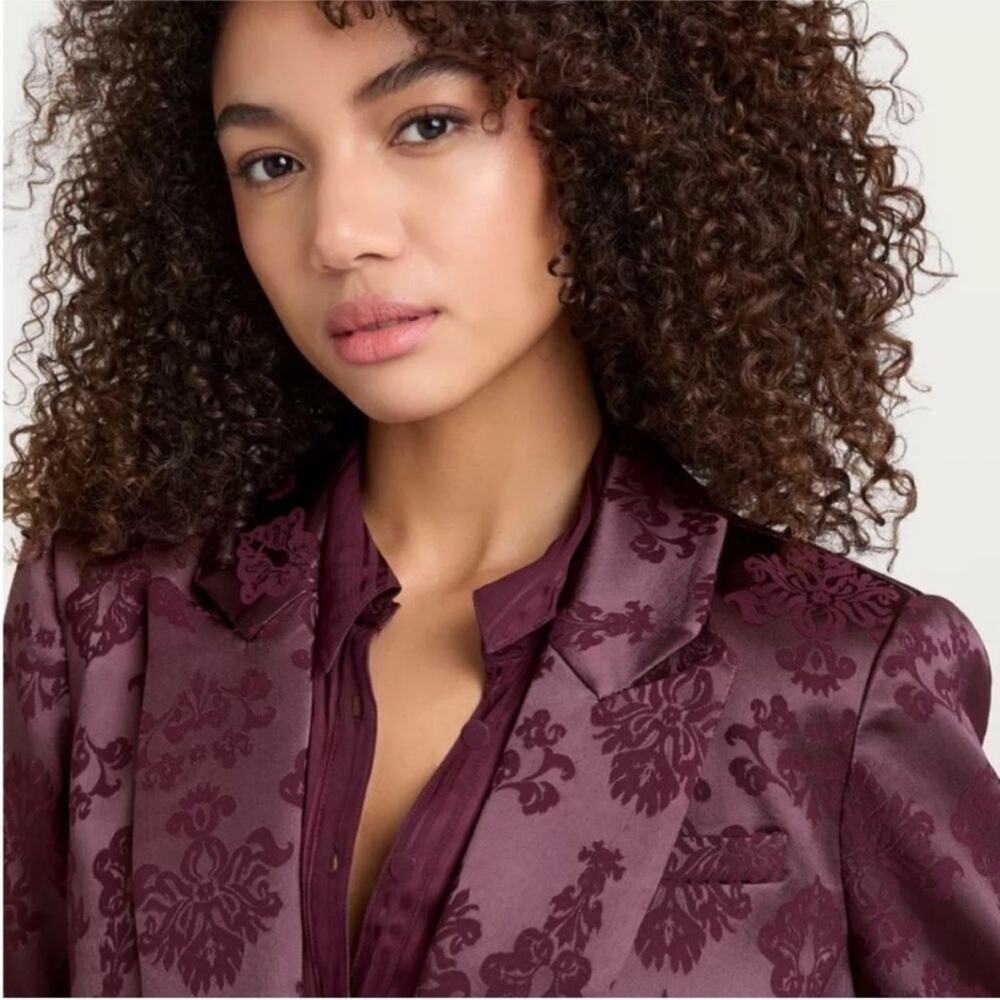 cinq a sept Mauve Floral Jacquard Blazer - Picture 4 of 9